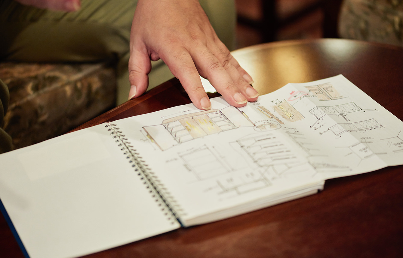 日高さんによる手書きのスケッチ